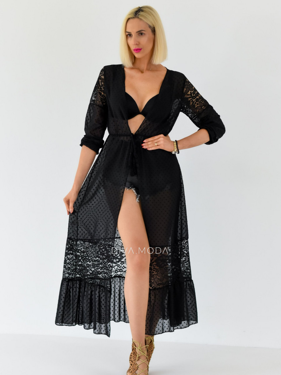 Letní kaftan černý A 219