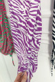 Přiléhavé šaty s řasením zebras S 30