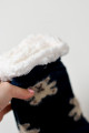 Hrubé protiskluzové fluffy ponožky medvídci tmavě modré M 19