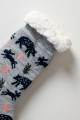 Hrubé protiskluzové fluffy ponožky divočáci šedé M 20