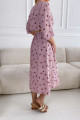 Mušelínové šaty cherry bez pásku růžové V 15