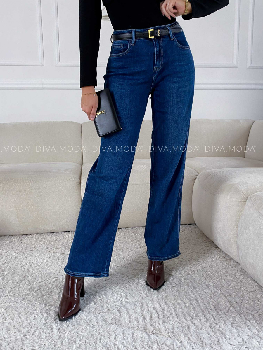 Wide leg jeans tmavo modré M 173