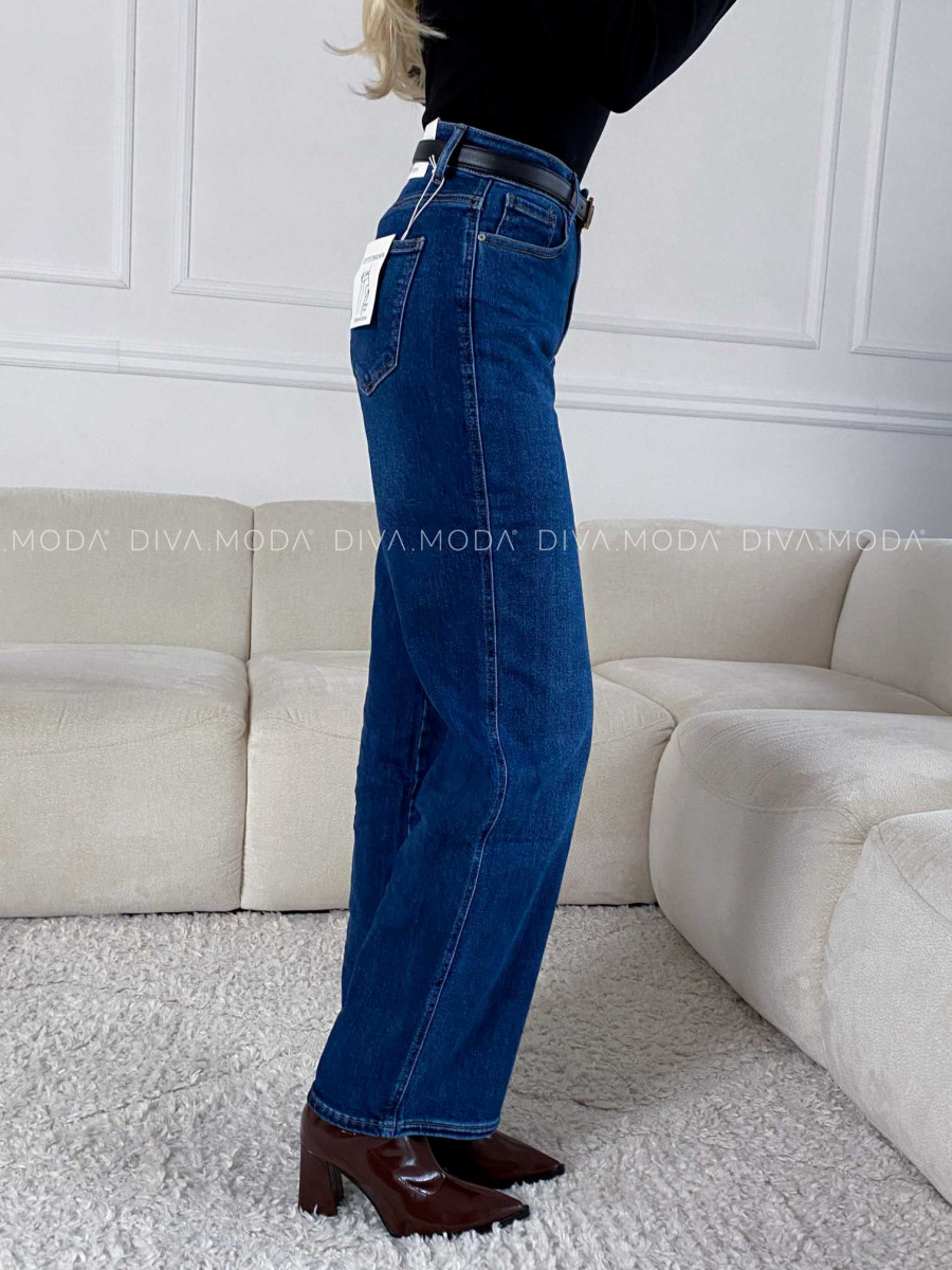 Wide leg jeans tmavo modré M 173