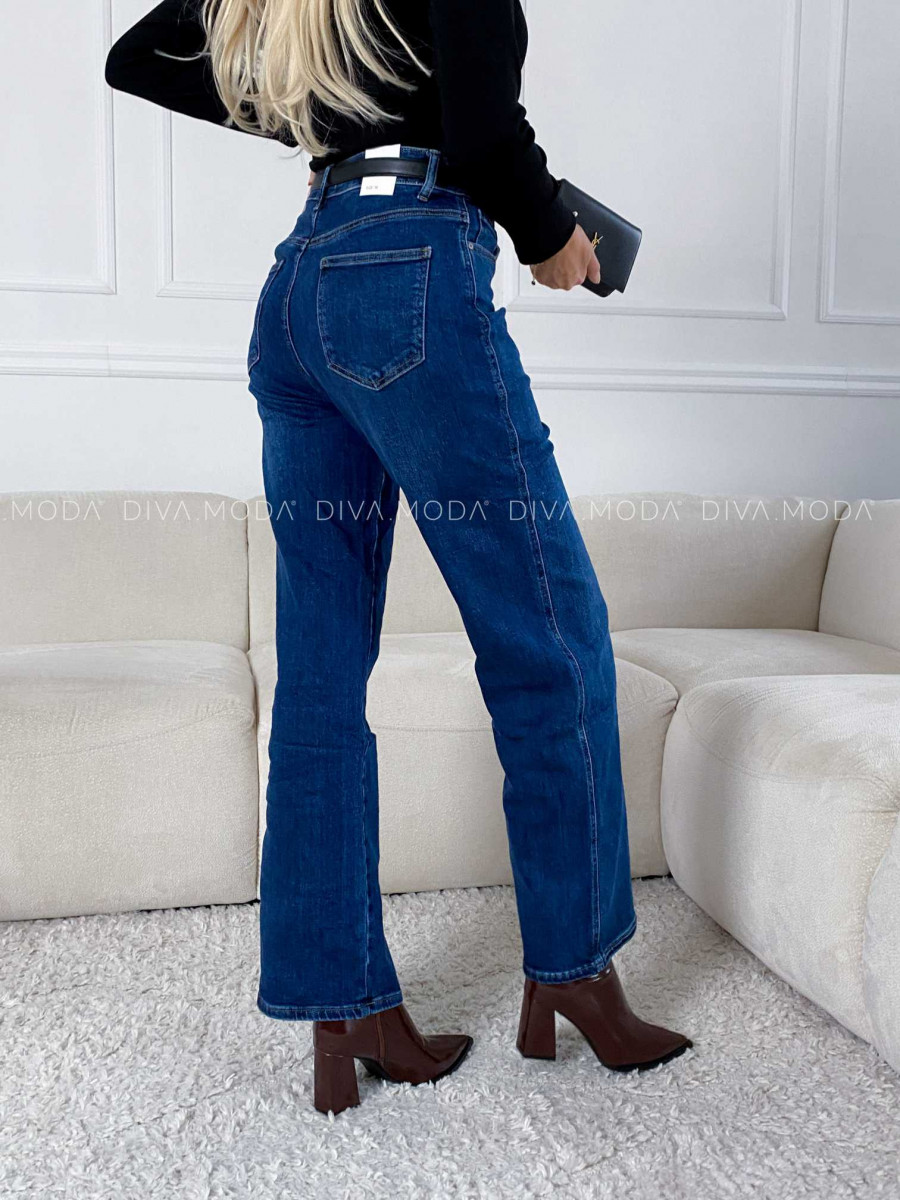 Wide leg jeans tmavo modré M 173